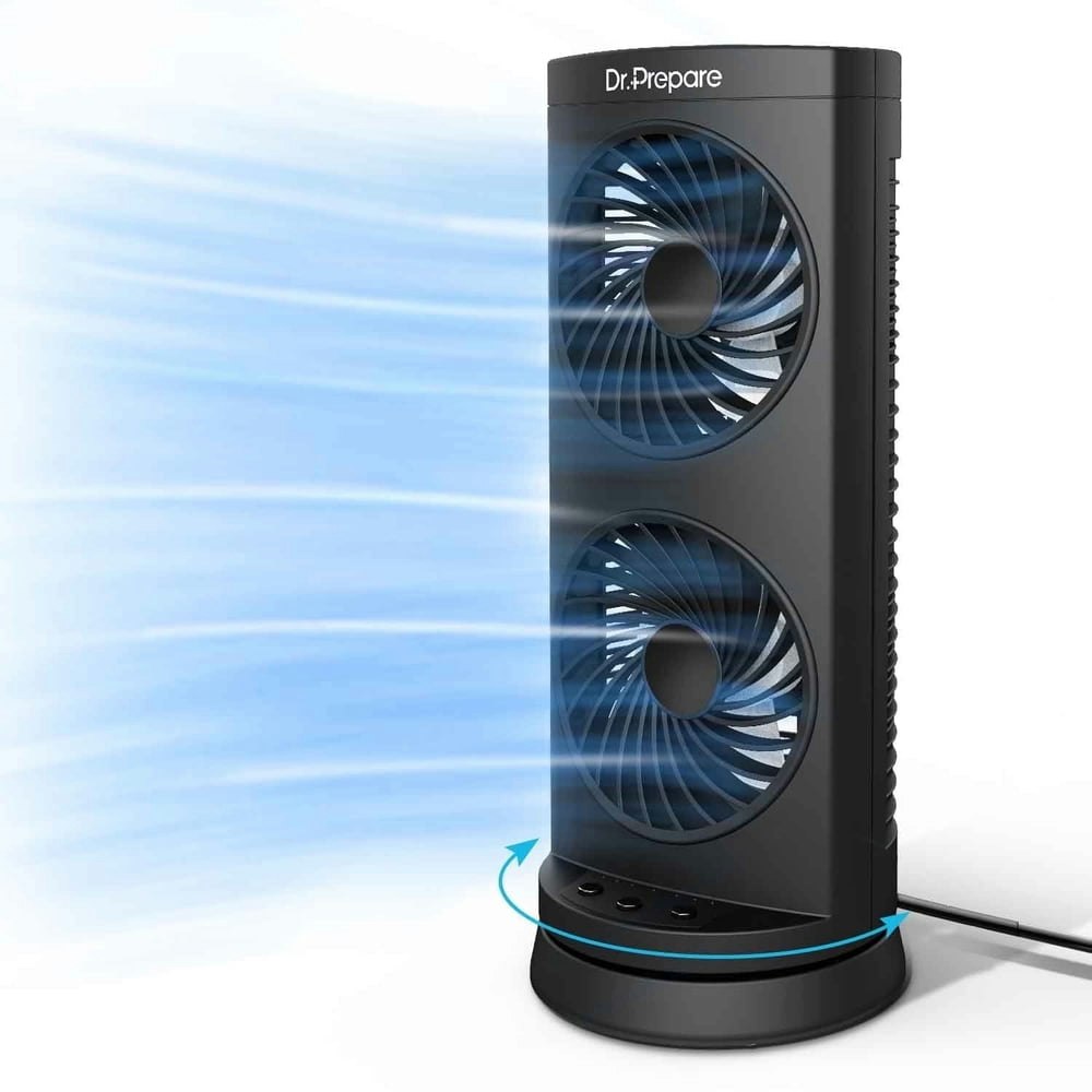 Dr. Prepare 12-Inch Oscillating Tower Fan: $27.99 Dr. Prepare 12-Inch Oscillating Tower Fan: $27.99