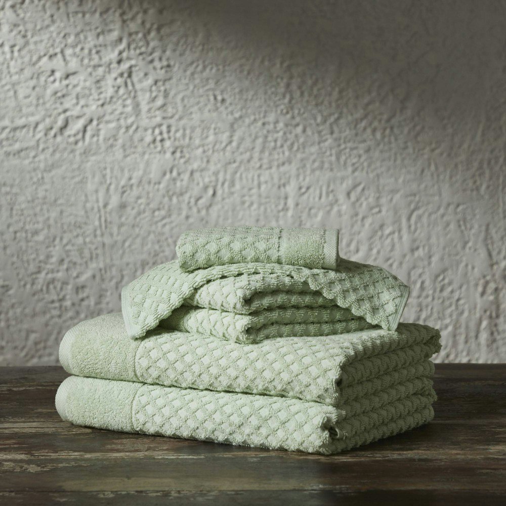 Isla Jade Cotton Diamond Textured Bath Towel 6-Piece Set: $42.49 Isla Jade Cotton Diamond Textured Bath Towel 6-Piece Set: $42.49