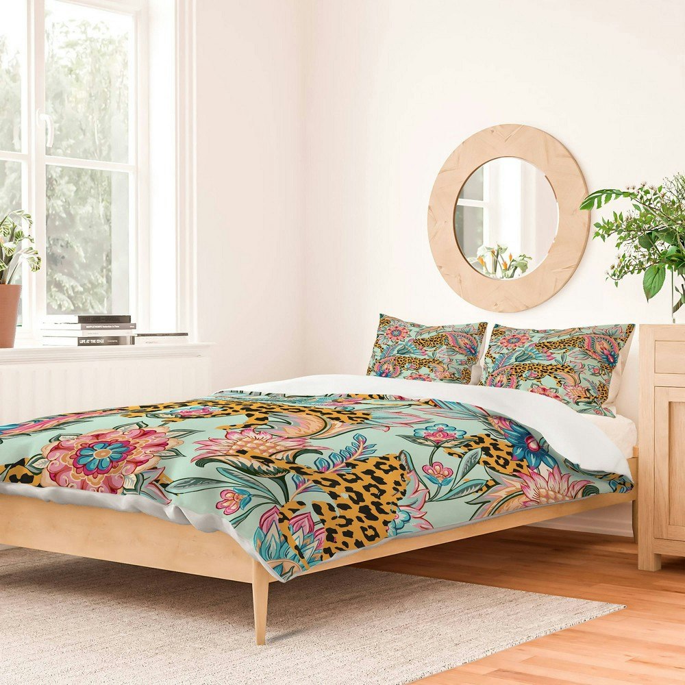 Deny Designs 83 Oranges Leopard and Floral Duvet and Sham Set: $161.99 Deny Designs 83 Oranges Leopard and Floral Duvet and Sham Set: $161.99