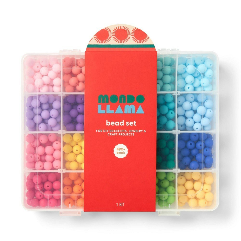 Mondo Llama Rainbow Acrylic Round Bead Kit 490-Piece: $10 Mondo Llama Rainbow Acrylic Round Bead Kit 490-Piece: $10