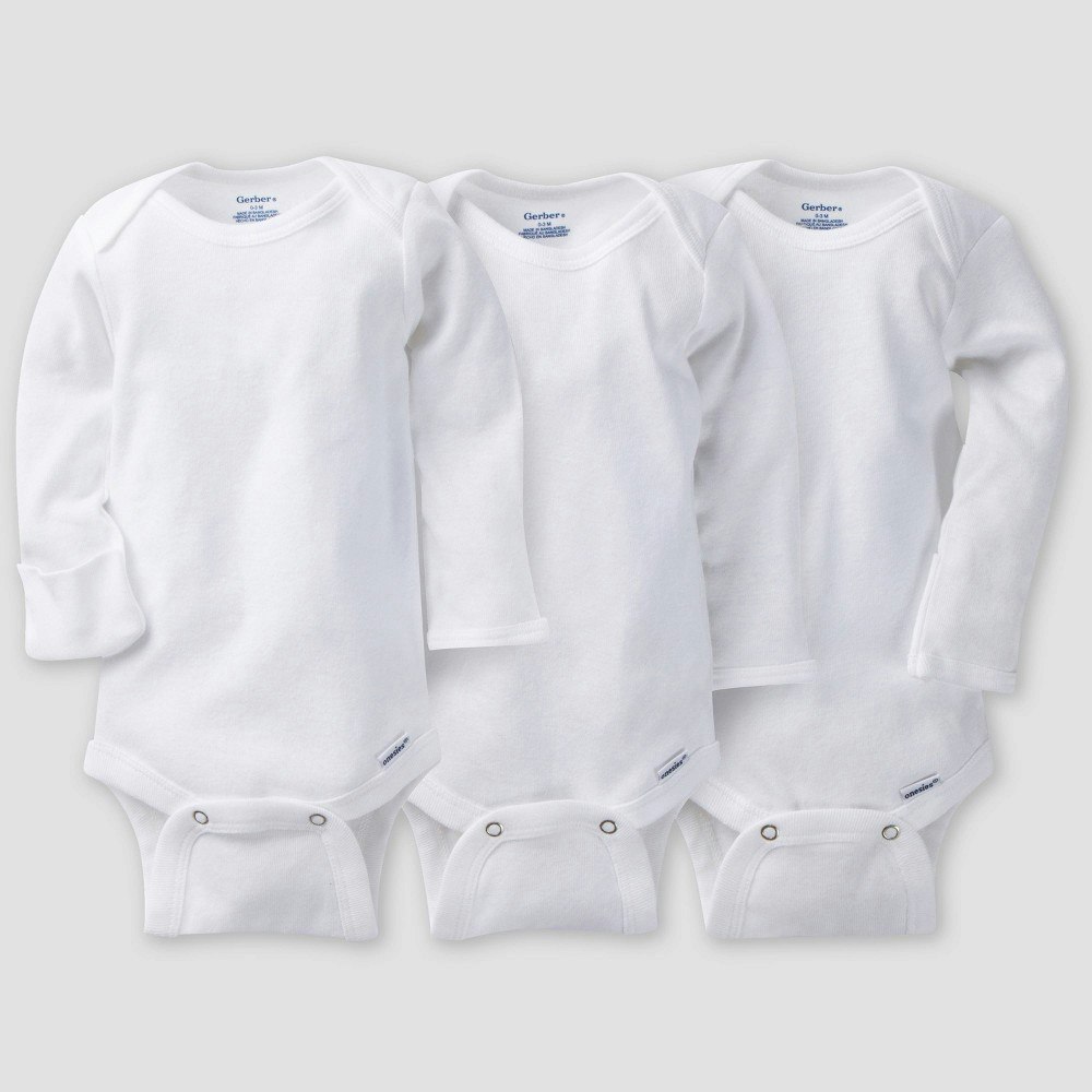 Gerber Baby Long Sleeve Bodysuit 3-Pack: $7.48 Gerber Baby Long Sleeve Bodysuit 3-Pack: $7.48