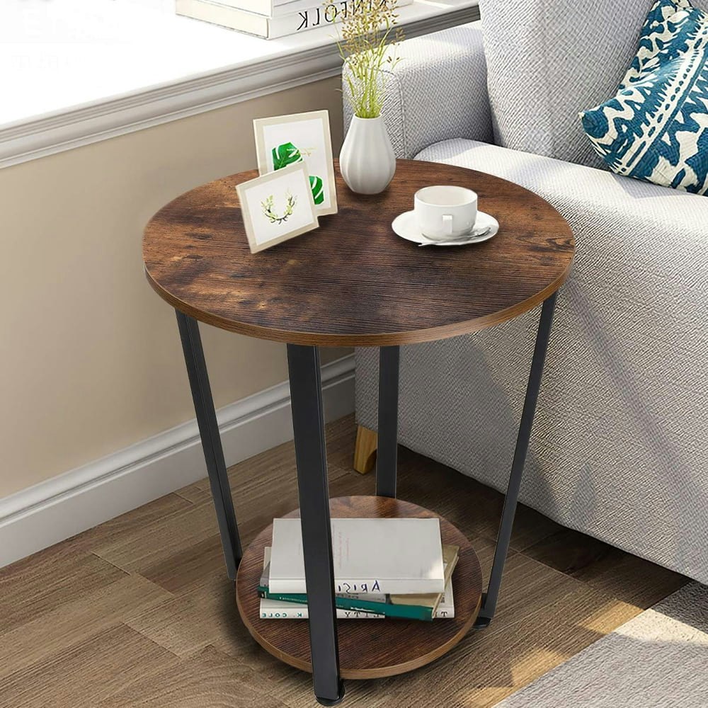2-Tier Round Wooden Accent Table: $43.58 2-Tier Round Wooden Accent Table: $43.58