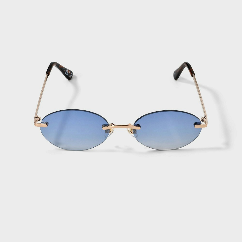 Wild Fable Women's Shiny Metal Oval Sunglasses: $16 Wild Fable Women's Shiny Metal Oval Sunglasses: $16
