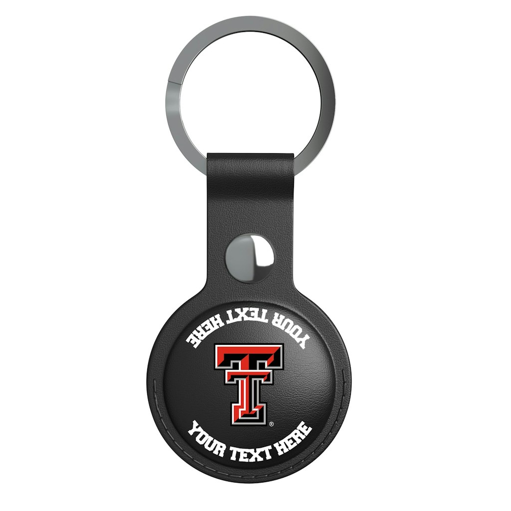 Keyscaper Texas Tech Red Raiders Personalized Leatherette AirTag Holder: $29.99 Keyscaper Texas Tech Red Raiders Personalized Leatherette AirTag Holder: $29.99