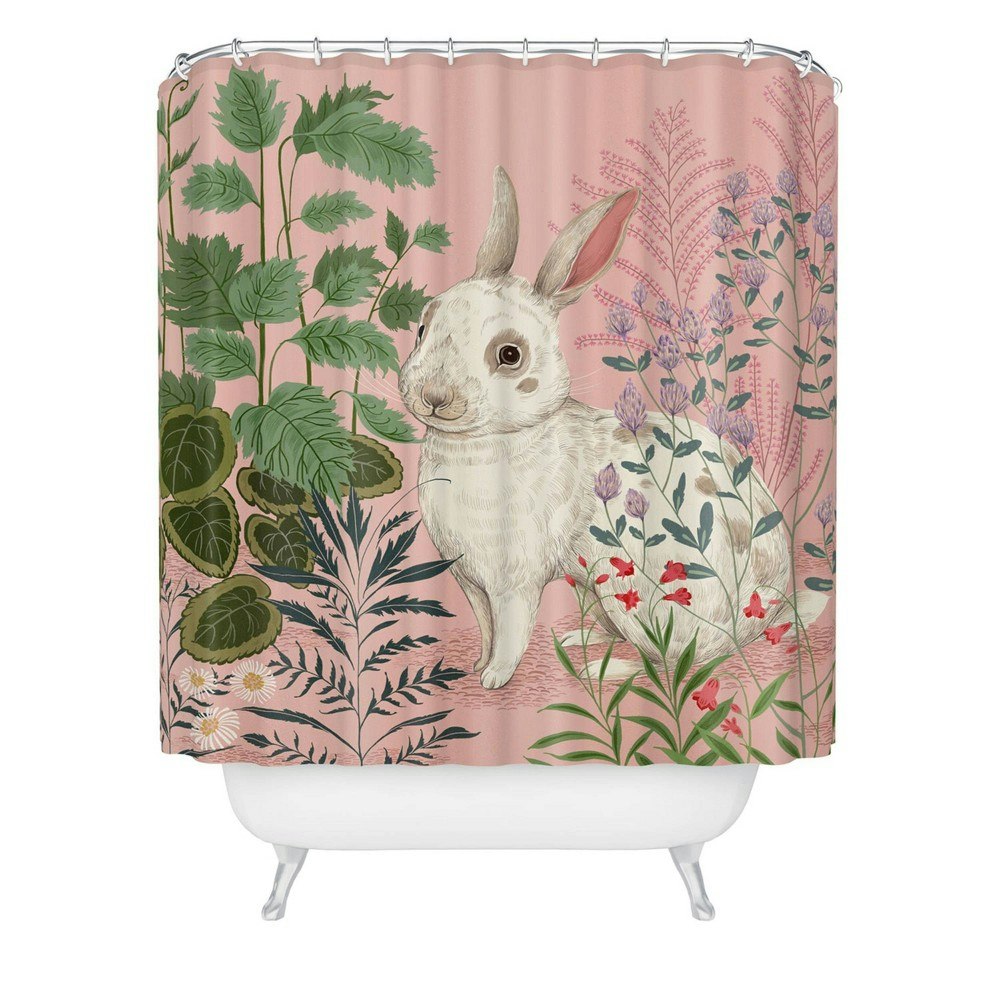 Deny Designs Pimlada Phuapradit Backyard Bunny Shower Curtain: $69.99 Deny Designs Pimlada Phuapradit Backyard Bunny Shower Curtain: $69.99