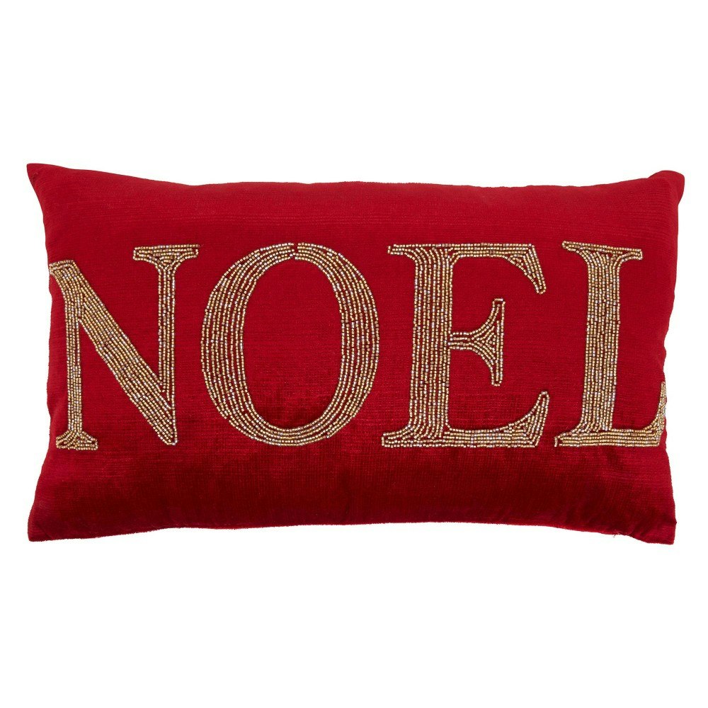 Saro Lifestyle 12"x20" Noel Beaded Lumbar Throw Pillow: $19.89 Saro Lifestyle 12"x20" Noel Beaded Lumbar Throw Pillow: $19.89