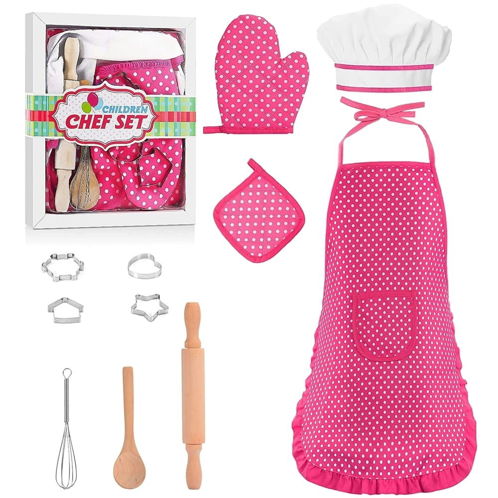 Kids Chef Apron and Hat Play Set 11-Piece: $11.99 Kids Chef Apron and Hat Play Set 11-Piece: $11.99