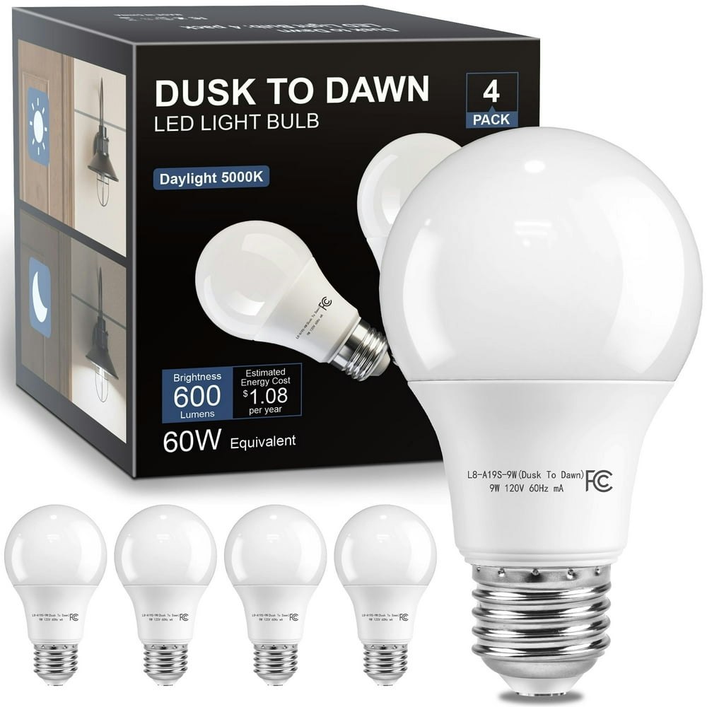 Daybetter Dusk to Dawn A19 LED Light Bulbs 4-Pack: $12.99 Daybetter Dusk to Dawn A19 LED Light Bulbs 4-Pack: $12.99