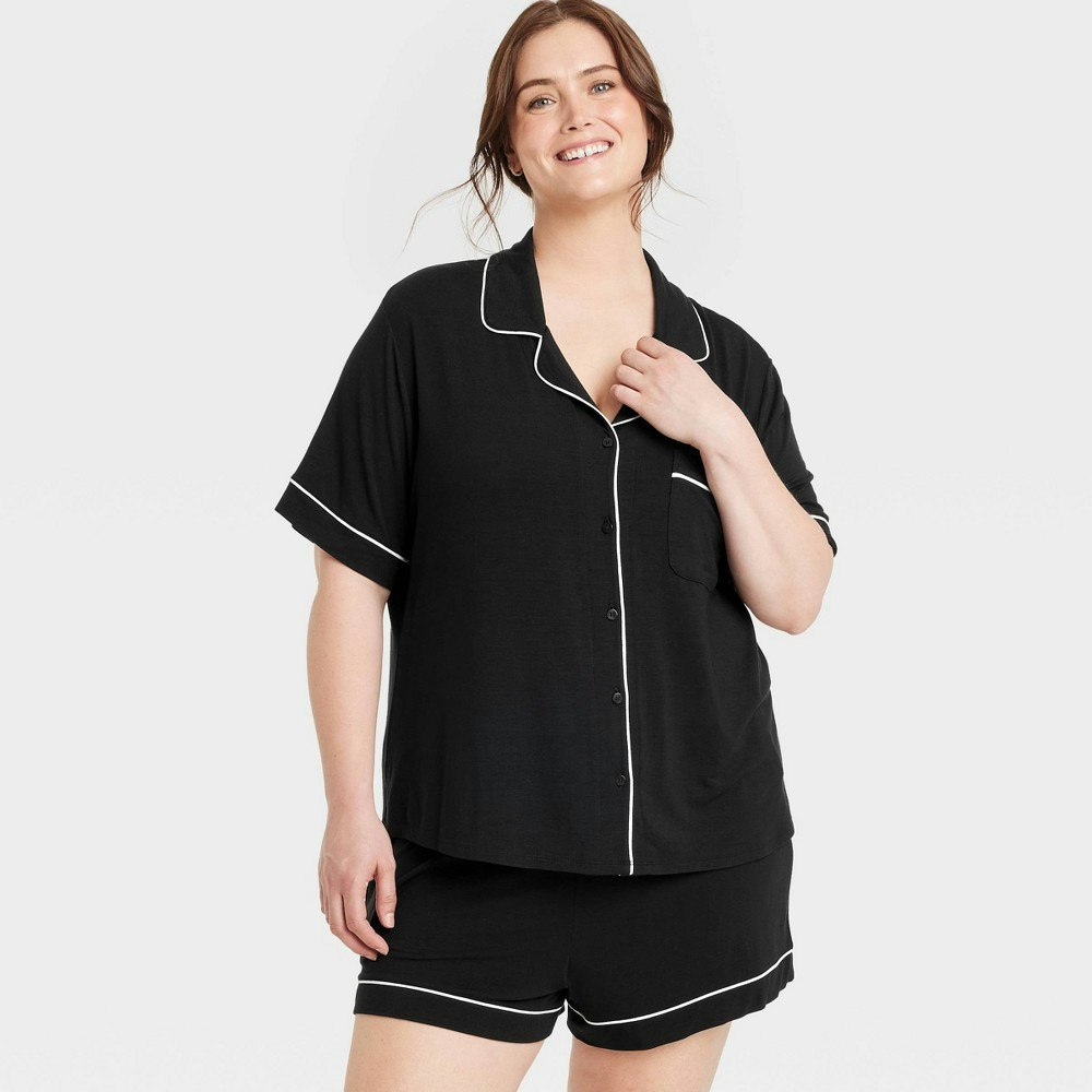 Auden Women's Cloud Knit Modal Notch Collar Pajama Set: $25 Auden Women's Cloud Knit Modal Notch Collar Pajama Set: $25