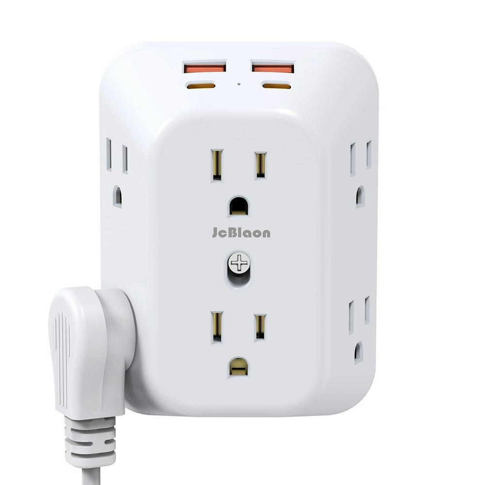 6-Outlet Surge Protector Wall Tap with 4 USB Ports: $10.99 6-Outlet Surge Protector Wall Tap with 4 USB Ports: $10.99