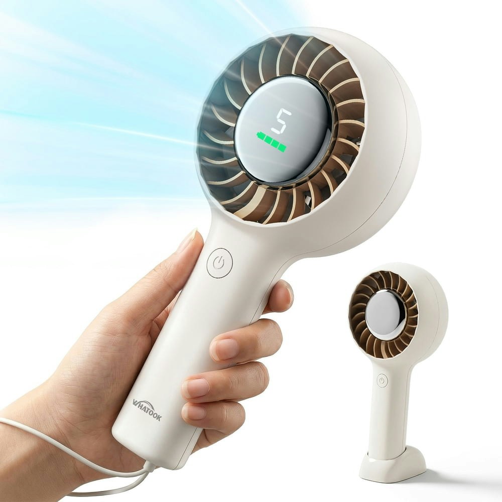Handheld 5-Speed 3,000mAh Rechargeable Fan: $10.99 Handheld 5-Speed 3,000mAh Rechargeable Fan: $10.99