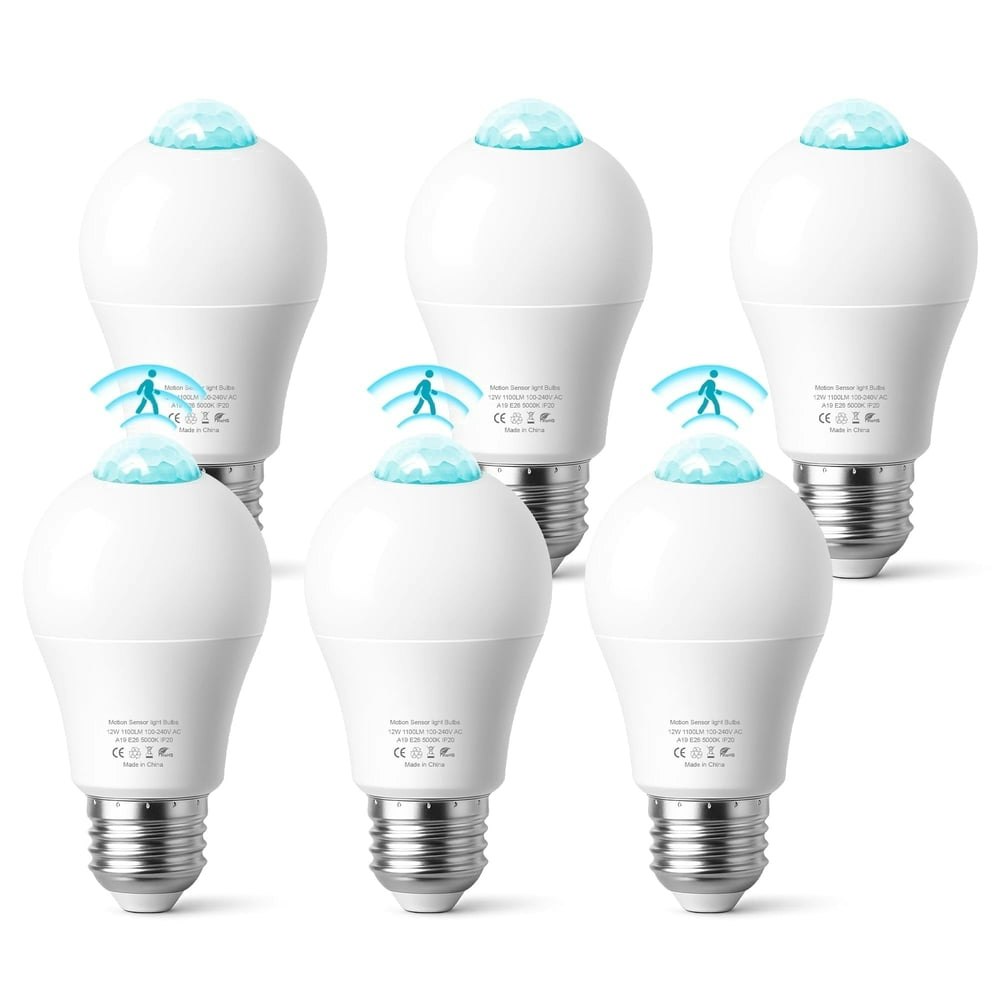 E26 A19 LED Motion Sensor Light Bulb 6-Pack: $19.99 E26 A19 LED Motion Sensor Light Bulb 6-Pack: $19.99