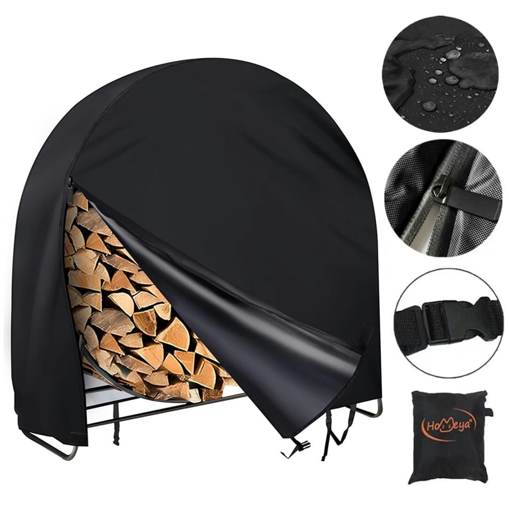 Homeya 40-inch Round Firewood Rack Cover: $23.99