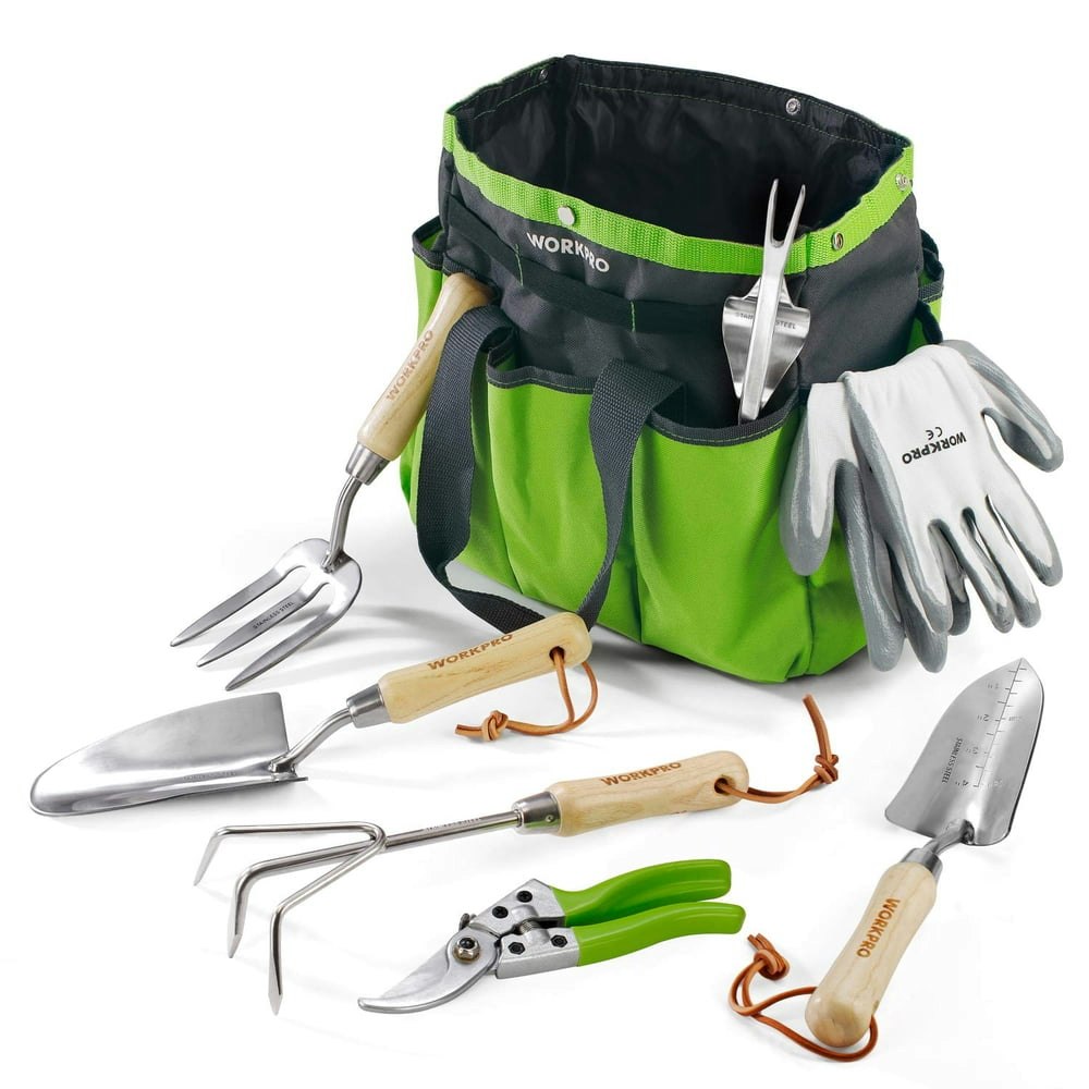 Workpro 8-Piece Stainless Steel Garden Tool Set: $29.69