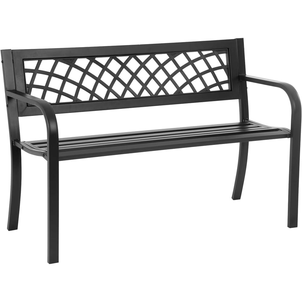 FDW Outdoor Steel Garden Bench: $62.98