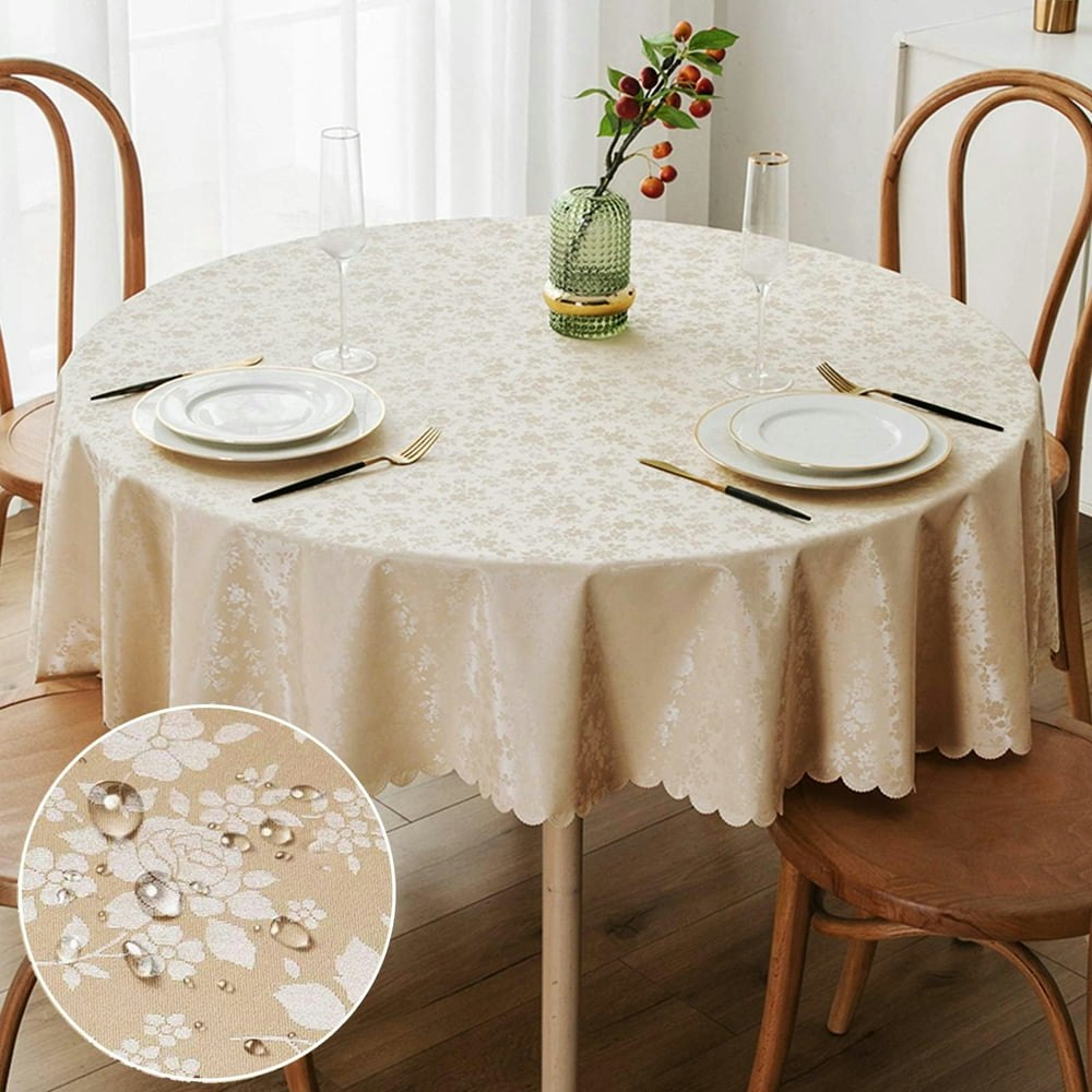 DecorUhome 60-Inch Round Vinyl Tablecloth: $15.99 DecorUhome 60-Inch Round Vinyl Tablecloth: $15.99