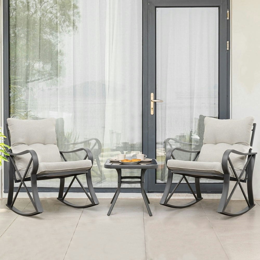 Ventopyr 3-Piece Rocking Chair Bistro Set: $172 Ventopyr 3-Piece Rocking Chair Bistro Set: $172