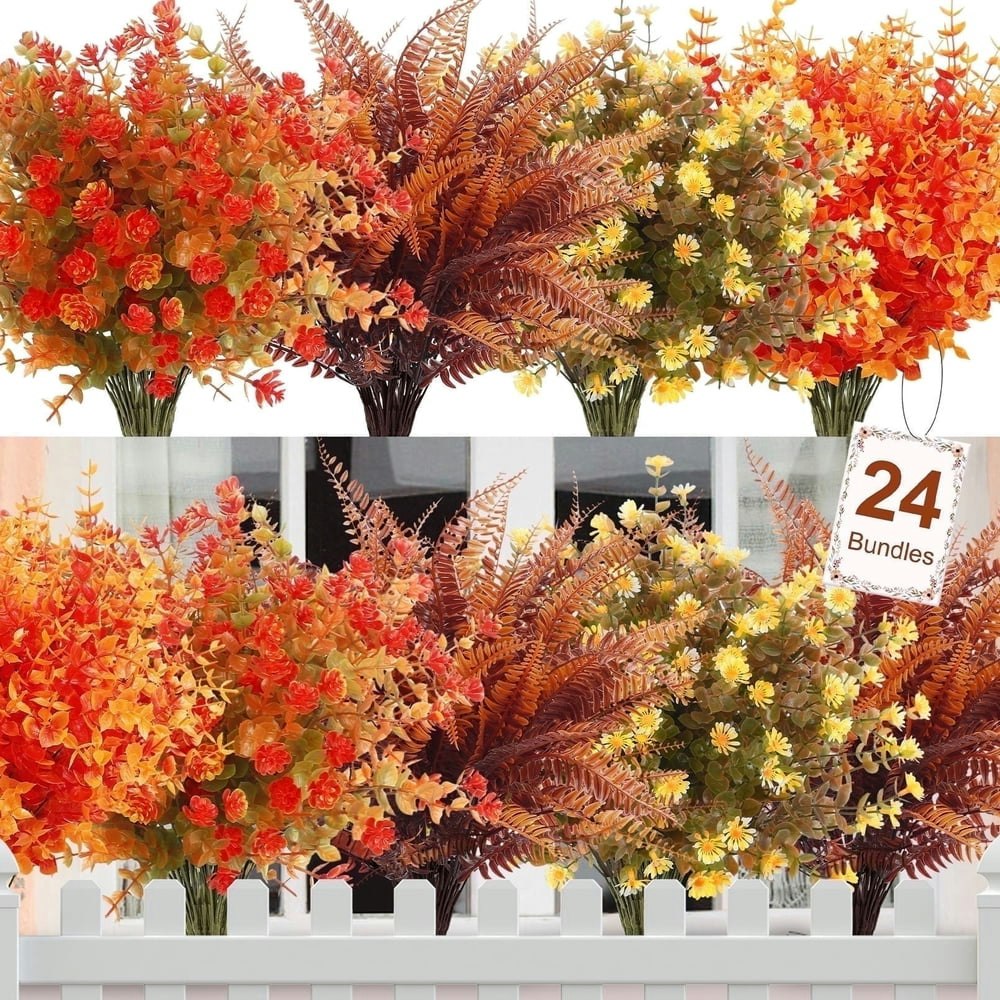 Scidweet 24-Bundle Artificial Fall Flowers: $19.99 Scidweet 24-Bundle Artificial Fall Flowers: $19.99