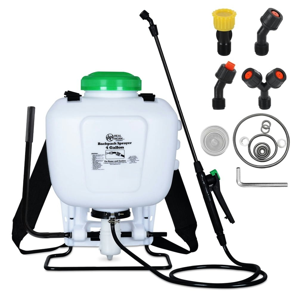 Realwork 4-Gallon Backpack Sprayer: $39.99 Realwork 4-Gallon Backpack Sprayer: $39.99