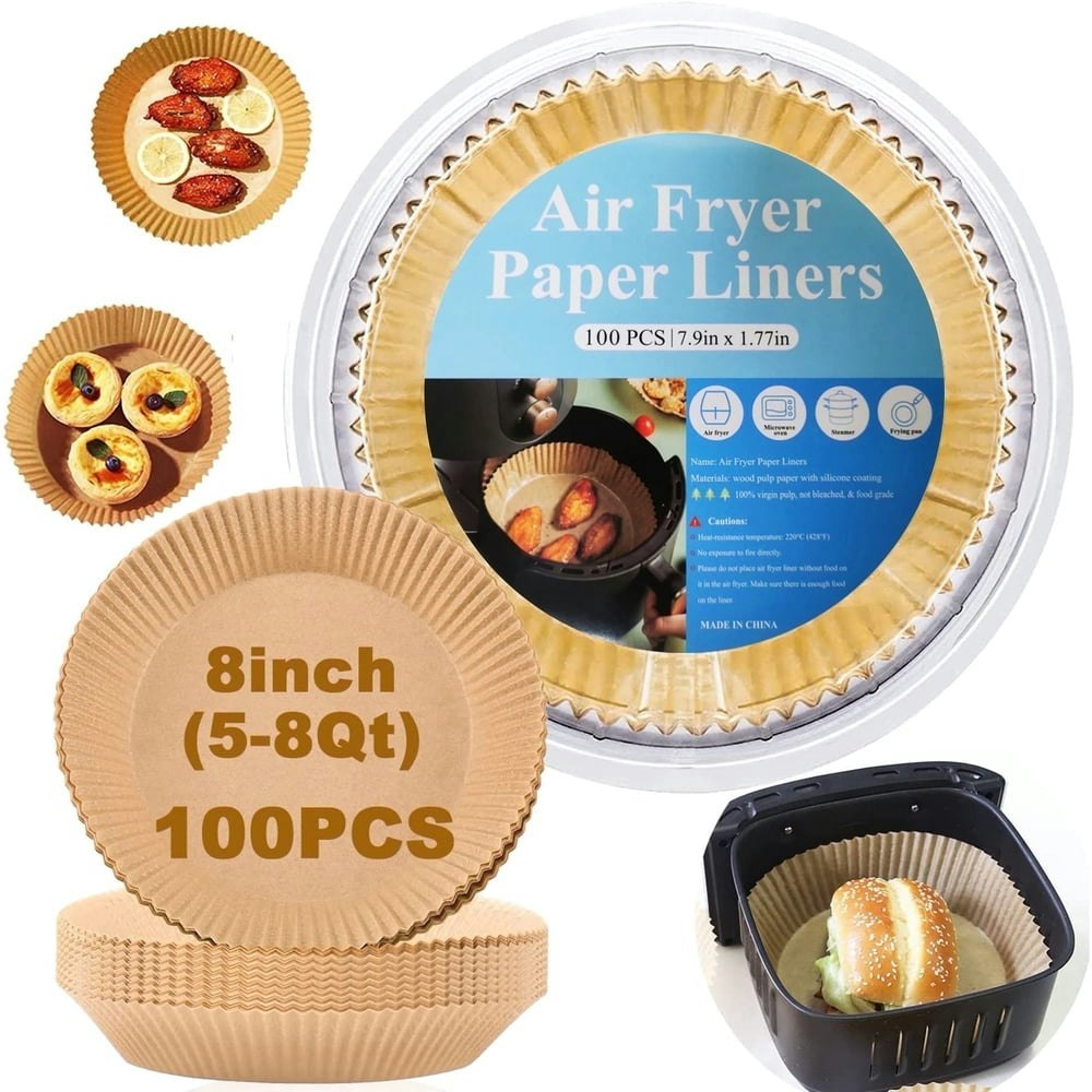 M Buder 8-Inch Disposable Air Fryer Parchment Paper Liners 100-Pack: $9.99 M Buder 8-Inch Disposable Air Fryer Parchment Paper Liners 100-Pack: $9.99