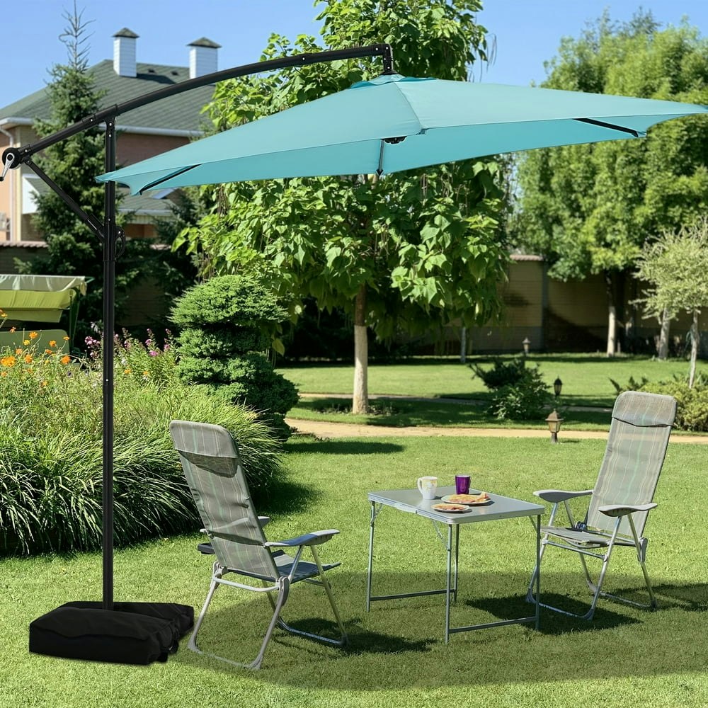 Autlaycil 10-foot Cantilever Offset Patio Umbrella with Base: $79.99 Autlaycil 10-foot Cantilever Offset Patio Umbrella with Base: $79.99