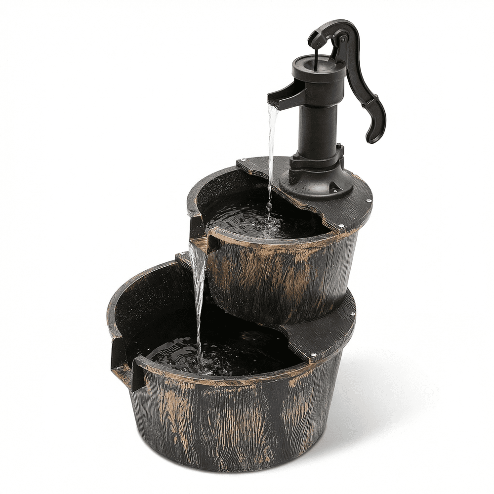 Magshion 27-inch Cascading Barrel Fountain: $47.49 Magshion 27-inch Cascading Barrel Fountain: $47.49
