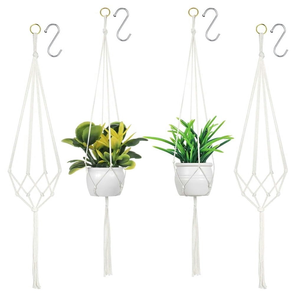 Prdigy Macrame Plant Hanger 4-Pack: $8.54