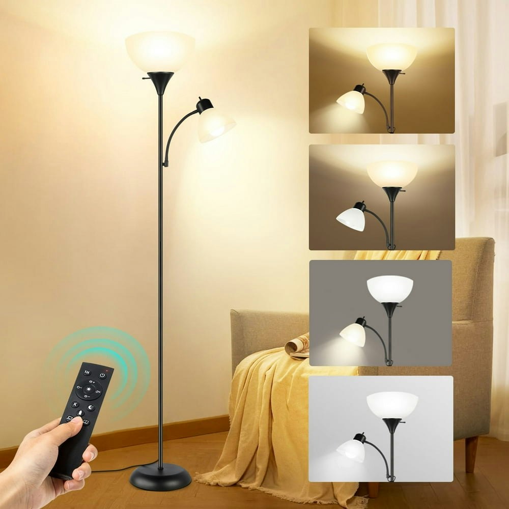 Outon LED Torchiere Floor Lamp with Reading Light: $40.49 Outon LED Torchiere Floor Lamp with Reading Light: $40.49