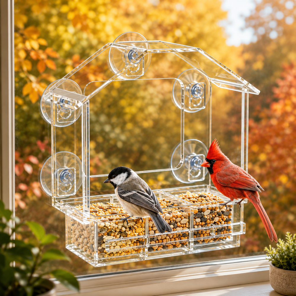 Niubee Window Bird Feeder: $16.99 Niubee Window Bird Feeder: $16.99