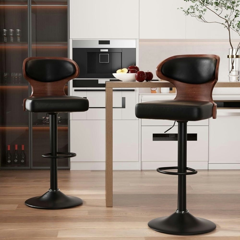 Hawsaiy Adjustable Bentwood Swivel Bar Stools 2-Pack: $109.99 Hawsaiy Adjustable Bentwood Swivel Bar Stools 2-Pack: $109.99