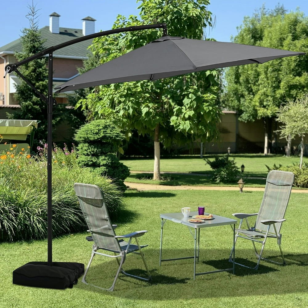 Autlaycil 10-foot Cantilever Offset Patio Umbrella with Base: $79.99 Autlaycil 10-foot Cantilever Offset Patio Umbrella with Base: $79.99