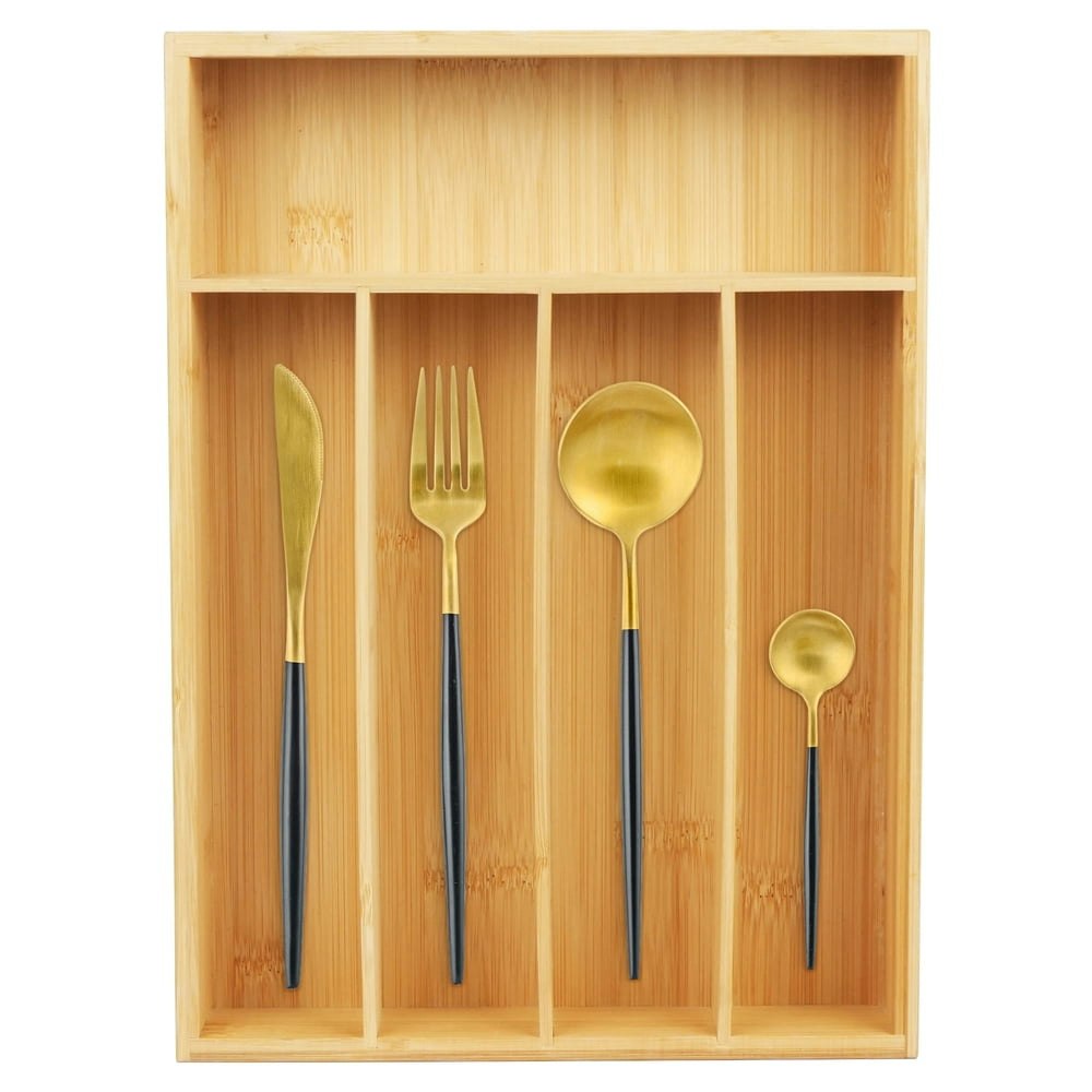 LotFancy Bamboo Cutlery Drawer Organizer: $14.99 LotFancy Bamboo Cutlery Drawer Organizer: $14.99