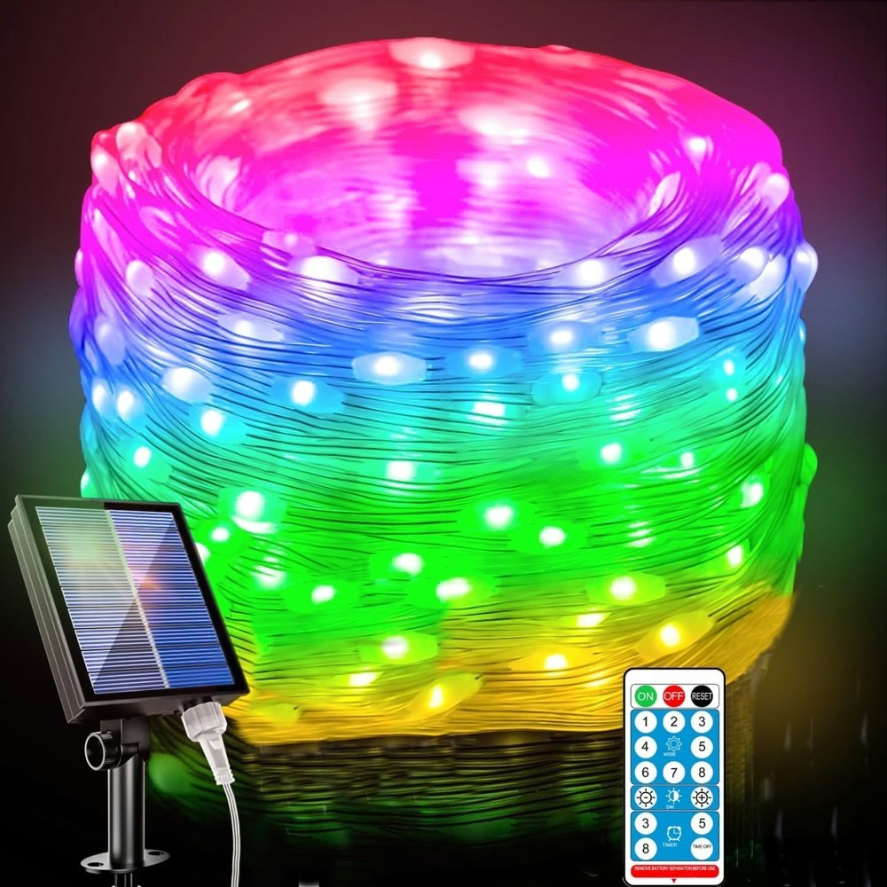 Agcan 98-Foot 300-LED Solar Rope String Lights: $24.99 Agcan 98-Foot 300-LED Solar Rope String Lights: $24.99