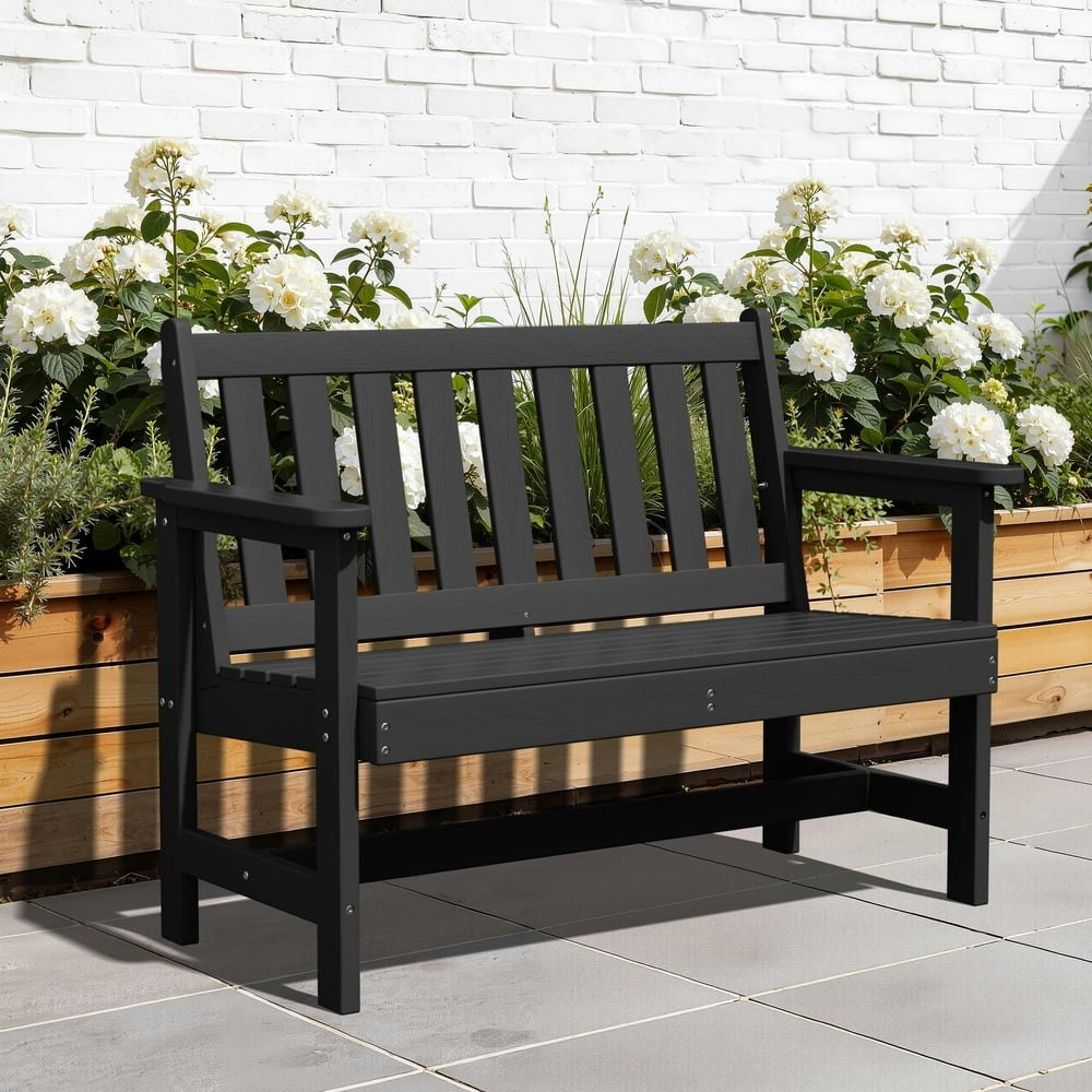 Loyalice 48.8-inch 2-Person Outdoor Park Bench: $169.99 Loyalice 48.8-inch 2-Person Outdoor Park Bench: $169.99