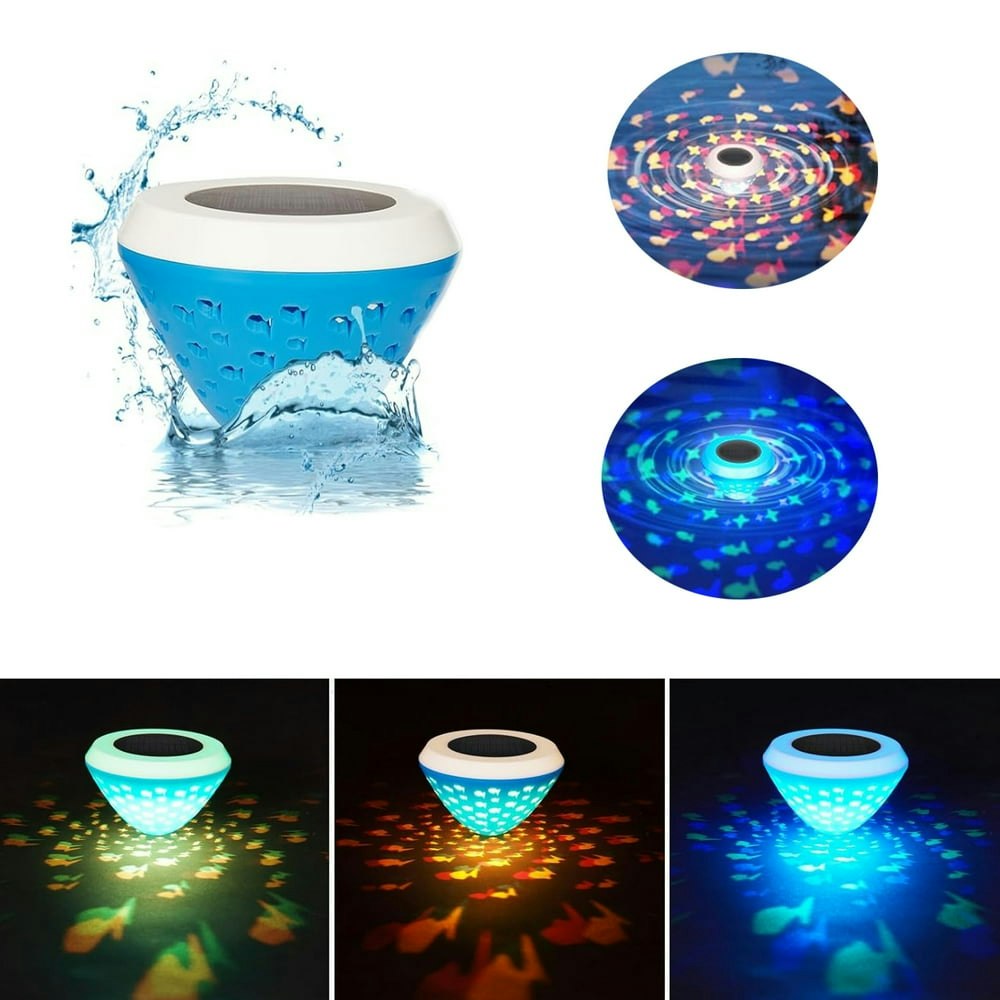 Solar-Powered Floating RGB LED Pool Light: $17.99