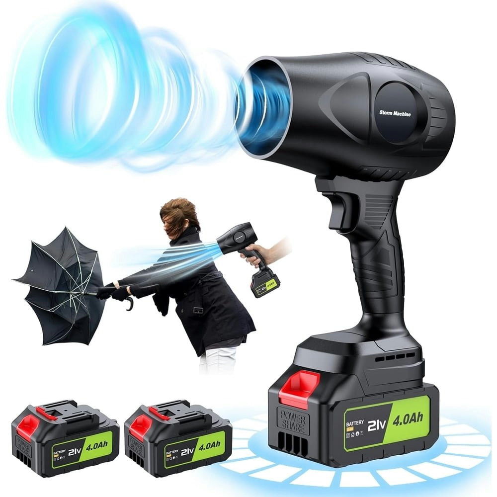 Aixiqee Cordless Electric Leaf Blower 2-Battery Kit: $37.99