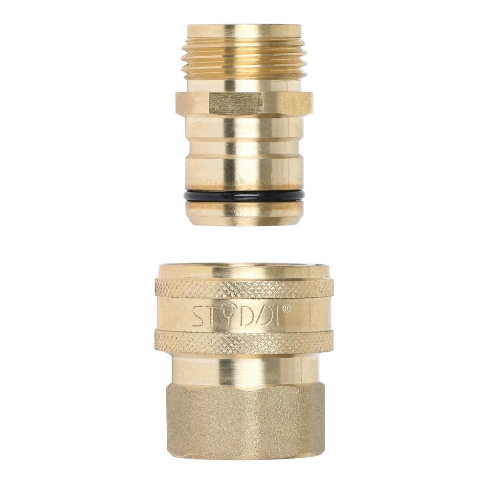 Styddi 3/4-inch Brass Garden Hose Quick Connect Adapter Set: $18.99 Styddi 3/4-inch Brass Garden Hose Quick Connect Adapter Set: $18.99