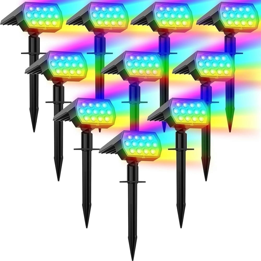 Flaow Solar Landscape Spotlights 10-Pack: $53.99 Flaow Solar Landscape Spotlights 10-Pack: $53.99