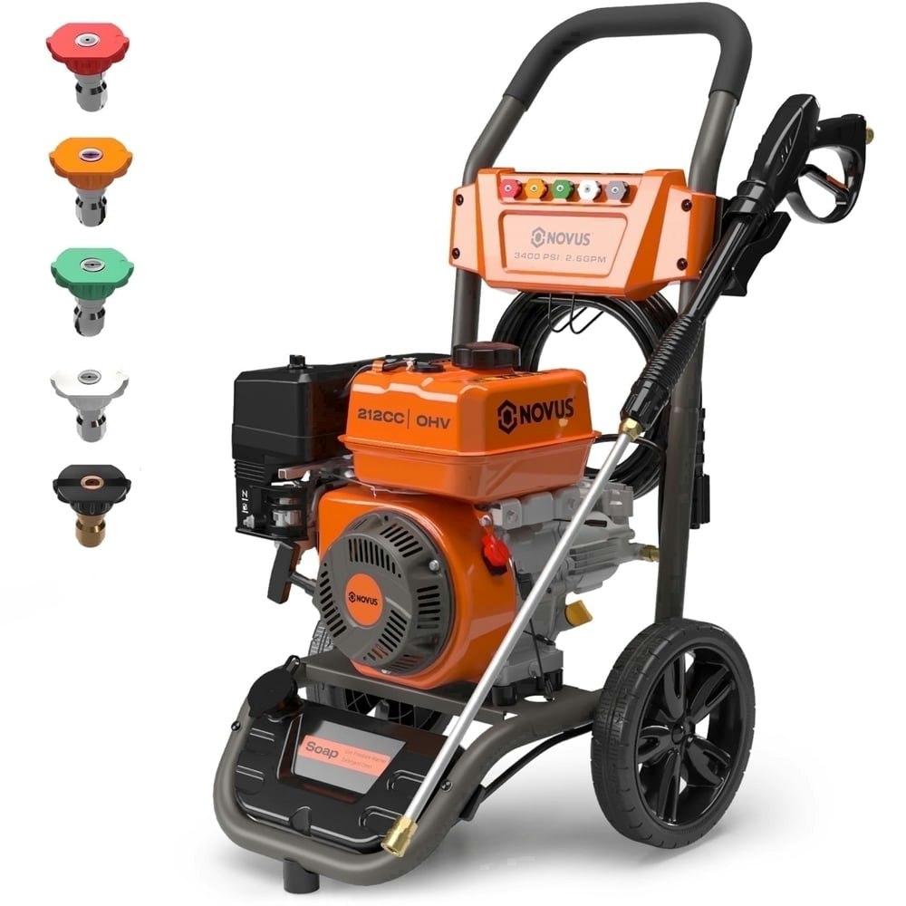 Novus 3,400-PSI 2.6-GPM 212cc Gas Pressure Washer: $299.99 Novus 3,400-PSI 2.6-GPM 212cc Gas Pressure Washer: $299.99