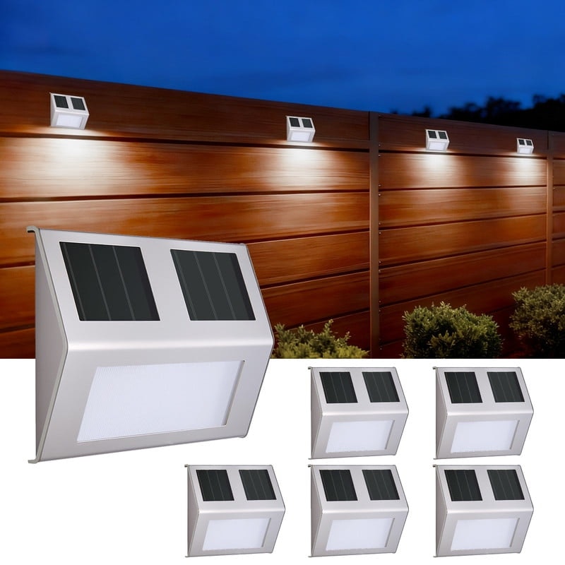 Sunlinkco Solar Stainless Steel Fence Lights 6-Pack: $19.98 Sunlinkco Solar Stainless Steel Fence Lights 6-Pack: $19.98