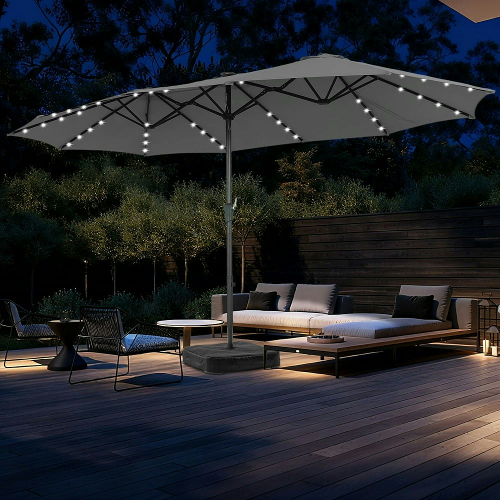 Autlaycil 15-Foot Market Patio Umbrella and Base: $169.99 Autlaycil 15-Foot Market Patio Umbrella and Base: $169.99