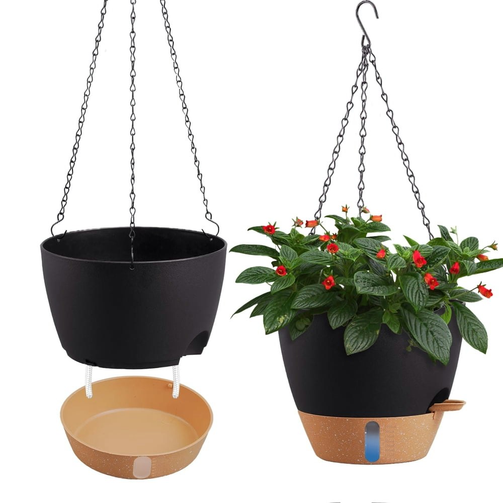 Urorentea 10-Inch Self-Watering Hanging Planter 2-Pack: $22.99 Urorentea 10-Inch Self-Watering Hanging Planter 2-Pack: $22.99