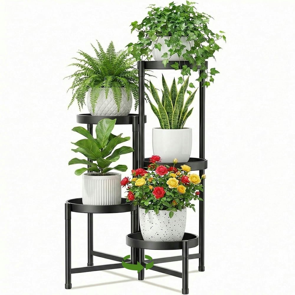 5-Tier Foldable Metal Plant Stand: $31.99 5-Tier Foldable Metal Plant Stand: $31.99