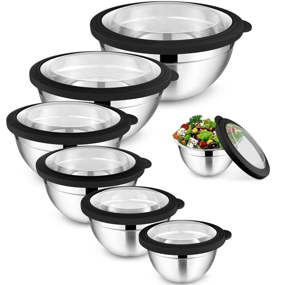 Walchoice 7-Piece Stainless Steel Mixing Bowl Set: $23.99 Walchoice 7-Piece Stainless Steel Mixing Bowl Set: $23.99
