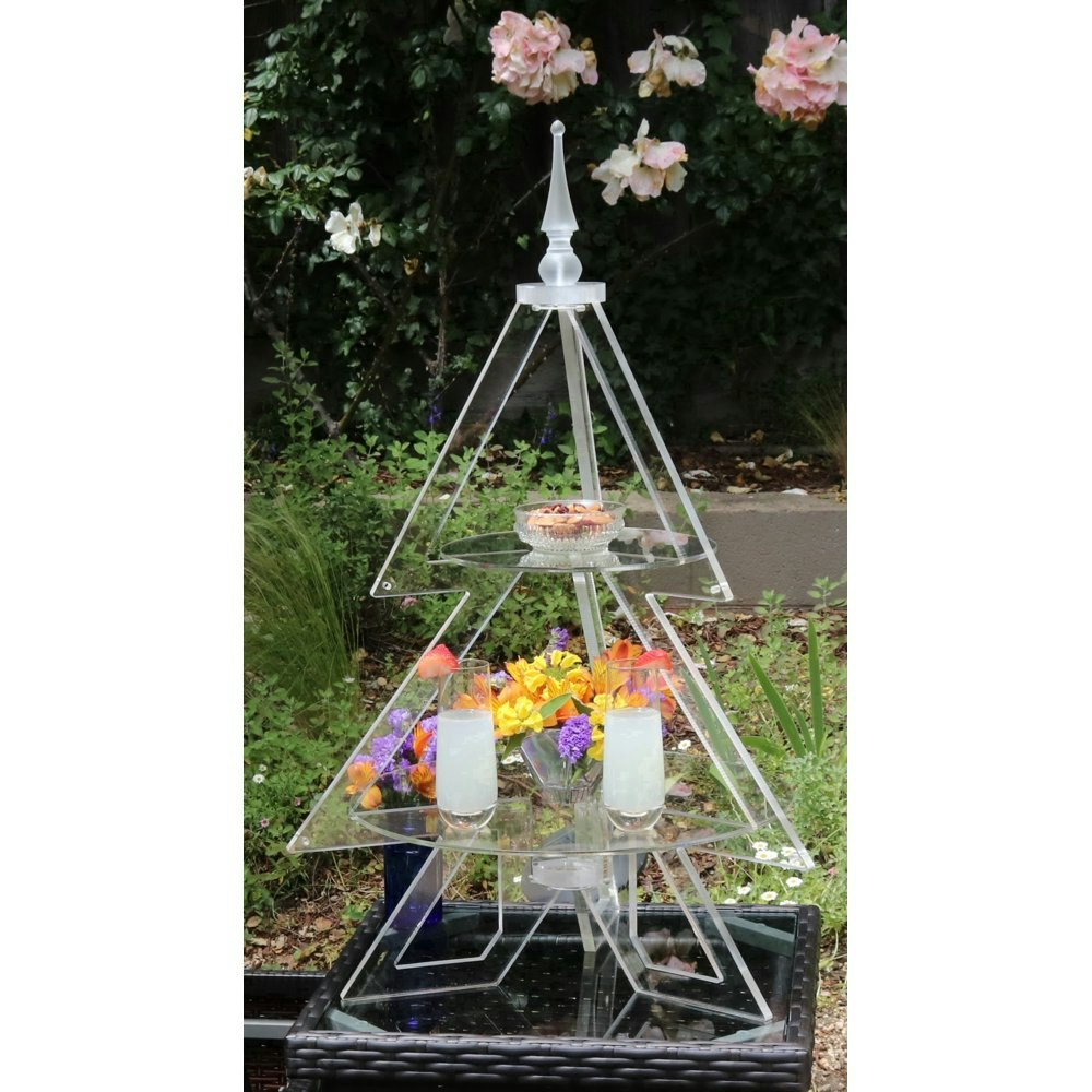 2.5-Foot Acrylic Contemporary Tree with Two Shelves: $220 2.5-Foot Acrylic Contemporary Tree with Two Shelves: $220