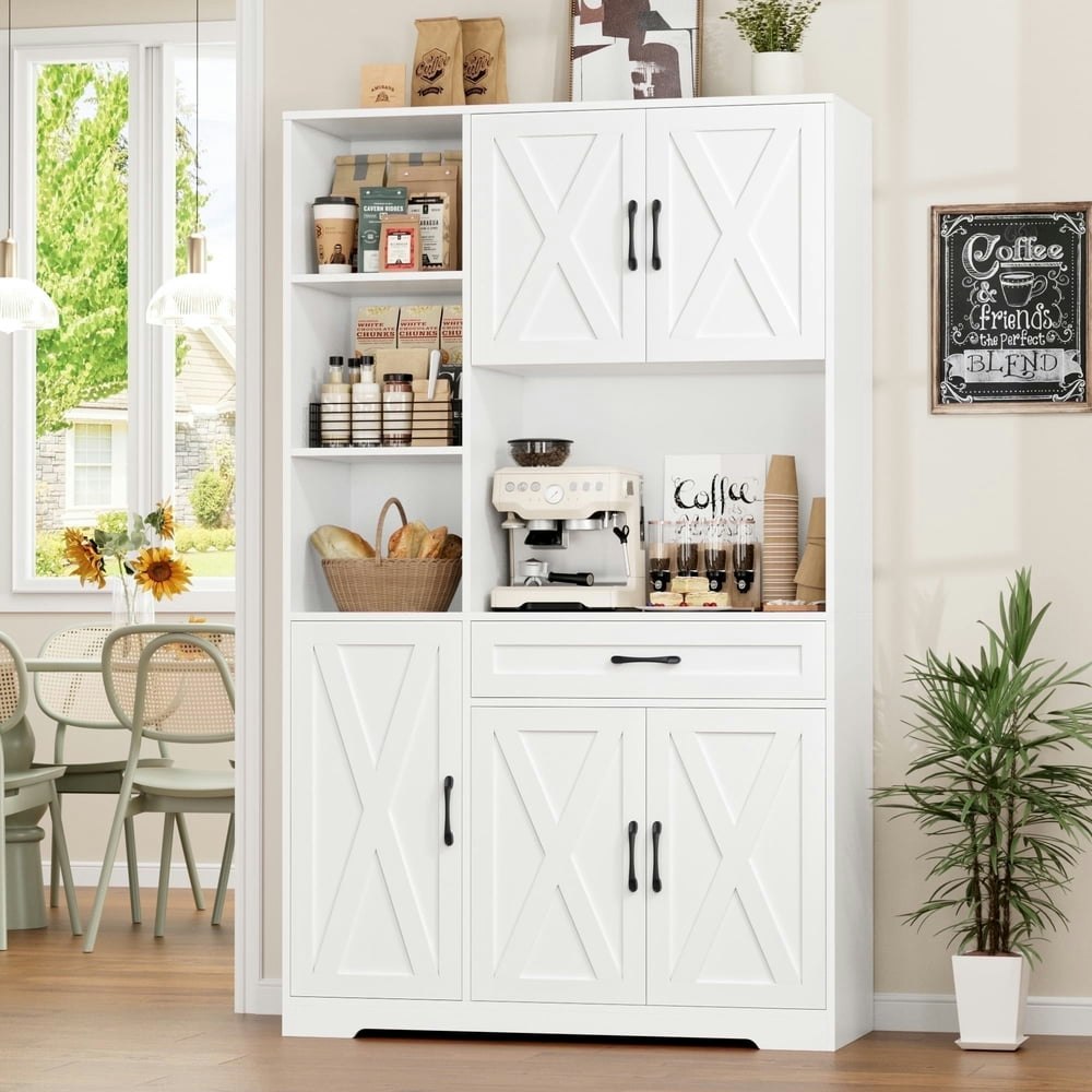 Hiphuta 71-inch Farmhouse Kitchen Pantry Storage Cabinet: $195.99 Hiphuta 71-inch Farmhouse Kitchen Pantry Storage Cabinet: $195.99