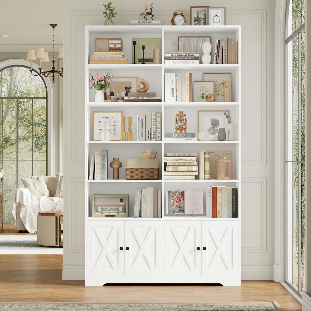 Hiphuta 78-Inch x 47-Inch 5-Tier Bookcase with Doors: $159.99 Hiphuta 78-Inch x 47-Inch 5-Tier Bookcase with Doors: $159.99
