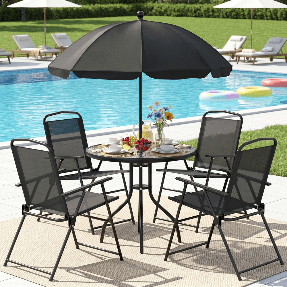 Arlopu 6-Piece Outdoor Patio Dining Set: $149.99 Arlopu 6-Piece Outdoor Patio Dining Set: $149.99