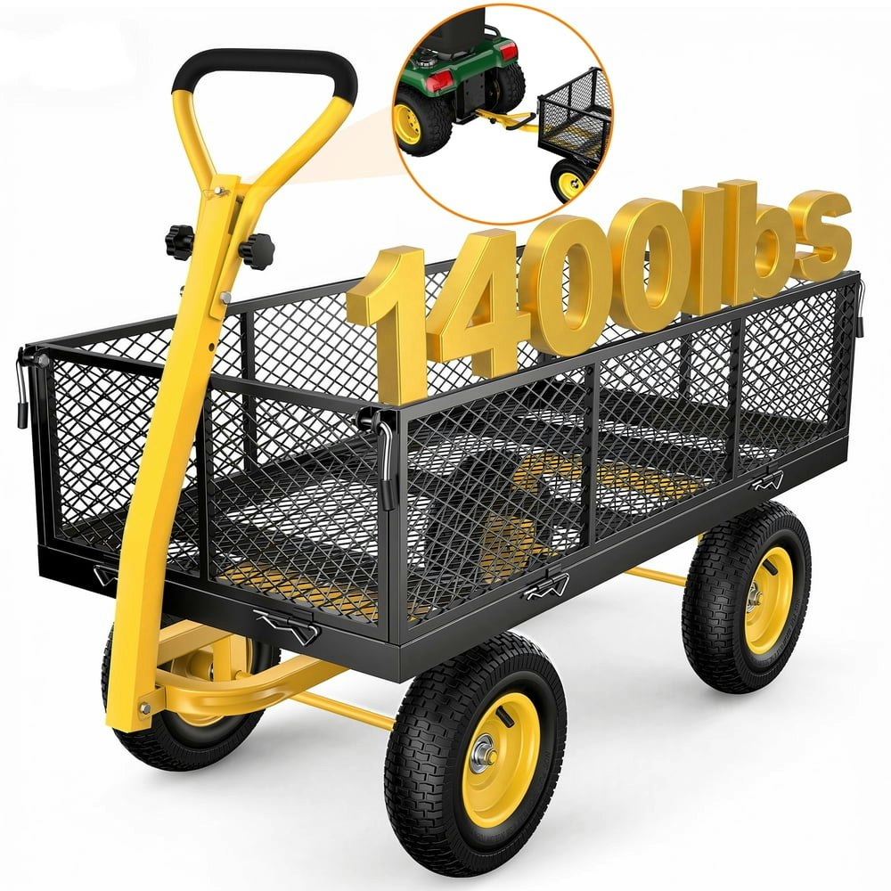 Firstness 1,400-lb Capacity Heavy Duty Garden Cart: $169.99 Firstness 1,400-lb Capacity Heavy Duty Garden Cart: $169.99