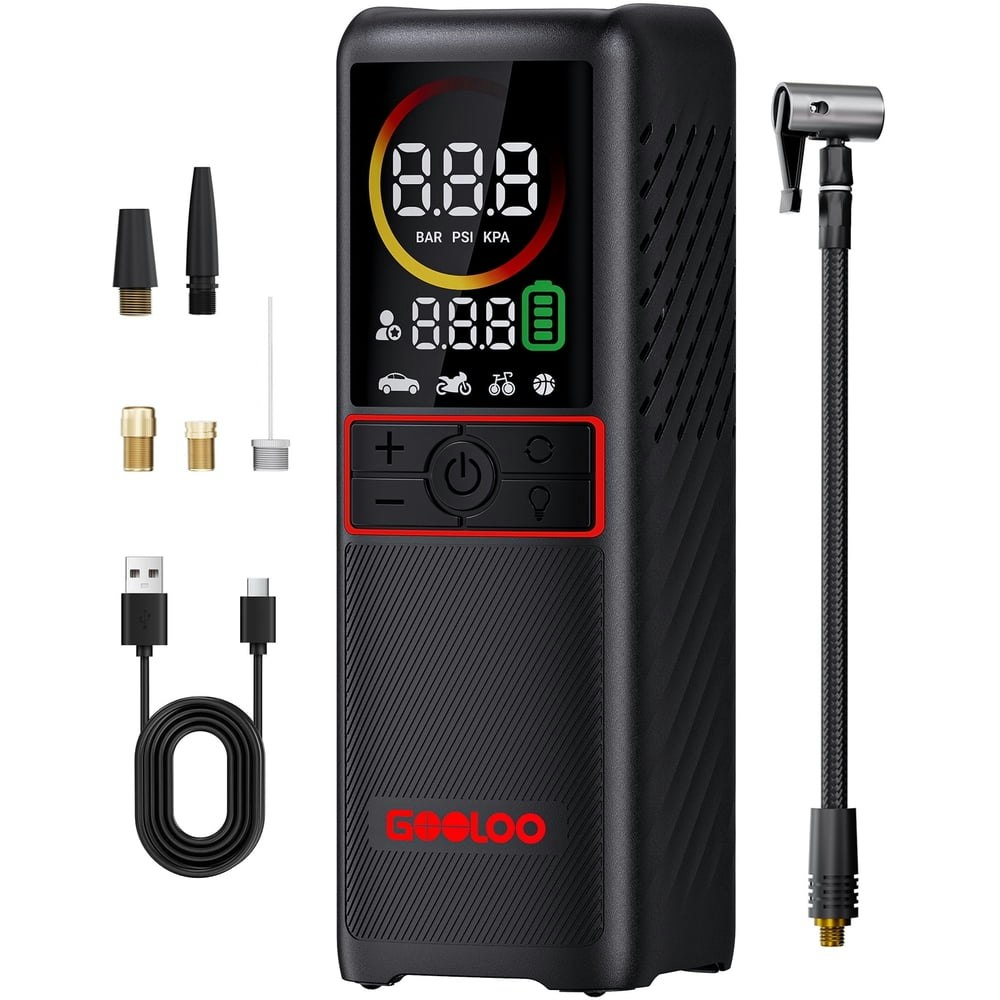 Gooloo 160-PSI 7,500mAh Cordless Tire Inflator: $37.99 Gooloo 160-PSI 7,500mAh Cordless Tire Inflator: $37.99